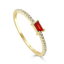 Load image into Gallery viewer, 14K Gold Birthstone &amp; Diamond Stackable Rings
