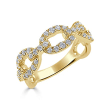 Load image into Gallery viewer, 14K Gold Diamond Link Ring
