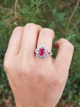 Load image into Gallery viewer, 18K White Gold Ruby &amp; Diamond Ring
