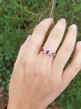 Load image into Gallery viewer, 14K White Gold Ruby &amp; Diamond Ring
