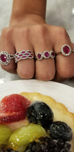 Load image into Gallery viewer, 14K White Gold Ruby &amp; Diamond Ring
