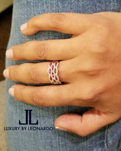 Load image into Gallery viewer, 14K White Gold Ruby &amp; Diamond Ring
