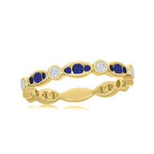 Load image into Gallery viewer, 18K Gold Sapphire &amp; Diamond Ring
