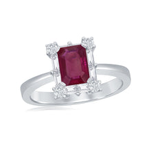 Load image into Gallery viewer, 18K White Gold Ruby &amp; Diamond Ring
