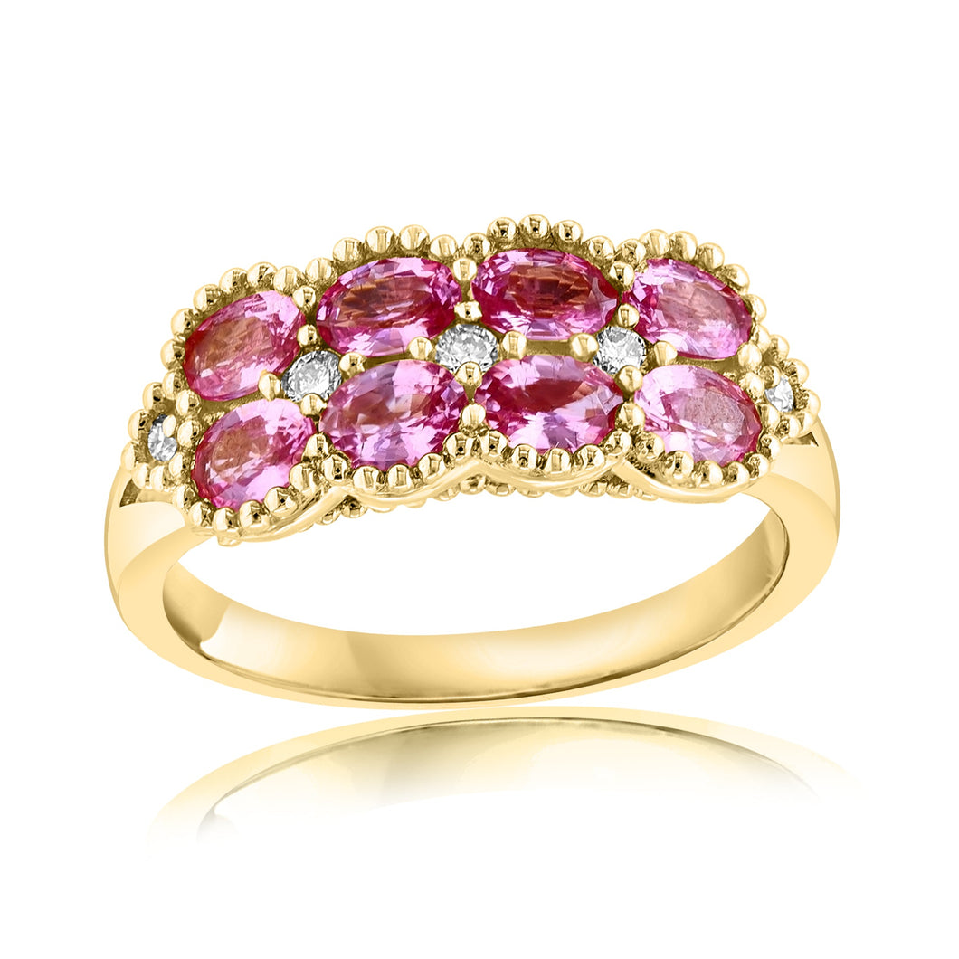 14K Rose Gold Pink Sapphire Ring