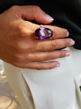 Load image into Gallery viewer, 14K Yellow Gold Amethyst &amp; Diamond Ring
