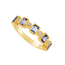 Load image into Gallery viewer, 14K Yellow Gold Sapphire  &amp; Diamond Ring
