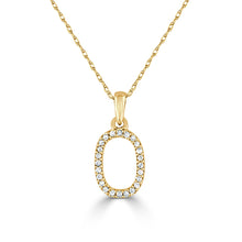 Load image into Gallery viewer, 14k Yellow Gold &amp; Diamond Small A-Z Initial Necklace
