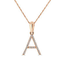 Load image into Gallery viewer, 14K Gold Diamond Large Initial A-Z Necklace 16-18&quot;
