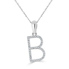 Load image into Gallery viewer, 14K Gold Diamond Large Initial A-Z Necklace 16-18&quot;
