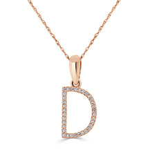 Load image into Gallery viewer, 14K Gold Diamond Large Initial A-Z Necklace 16-18&quot;
