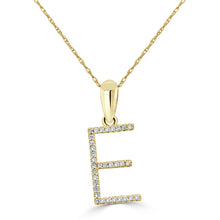 Load image into Gallery viewer, 14K Gold Diamond Large Initial A-Z Necklace 16-18&quot;
