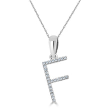 Load image into Gallery viewer, 14K Gold Diamond Large Initial A-Z Necklace 16-18&quot;
