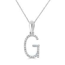 Load image into Gallery viewer, 14K Gold Diamond Large Initial A-Z Necklace 16-18&quot;
