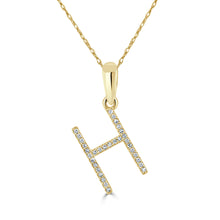 Load image into Gallery viewer, 14K Gold Diamond Large Initial A-Z Necklace 16-18&quot;
