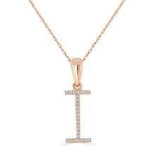 Load image into Gallery viewer, 14K Gold Diamond Large Initial A-Z Necklace 16-18&quot;
