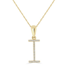 Load image into Gallery viewer, 14K Gold Diamond Large Initial A-Z Necklace 16-18&quot;
