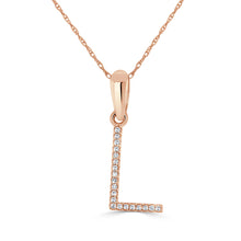 Load image into Gallery viewer, 14K Gold Diamond Large Initial A-Z Necklace 16-18&quot;
