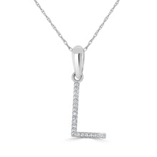 Load image into Gallery viewer, 14K Gold Diamond Large Initial A-Z Necklace 16-18&quot;
