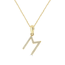 Load image into Gallery viewer, 14K Gold Diamond Large Initial A-Z Necklace 16-18&quot;
