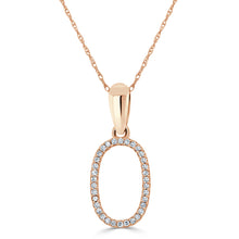 Load image into Gallery viewer, 14K Gold Diamond Large Initial A-Z Necklace 16-18&quot;
