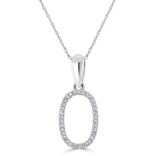 Load image into Gallery viewer, 14K Gold Diamond Large Initial A-Z Necklace 16-18&quot;
