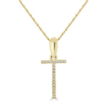 Load image into Gallery viewer, 14K Gold Diamond Large Initial A-Z Necklace 16-18&quot;
