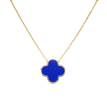 Load image into Gallery viewer, 14K Yellow Gold Clover Inlaid Pendant
