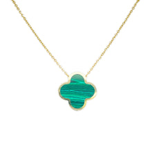 Load image into Gallery viewer, 14K Yellow Gold Clover Inlaid Pendant
