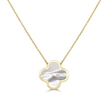 Load image into Gallery viewer, 14K Yellow Gold Clover Inlaid Pendant
