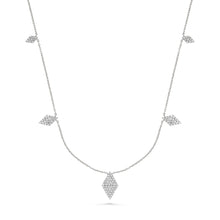 Load image into Gallery viewer, 14K Gold Diamond Station Necklace
