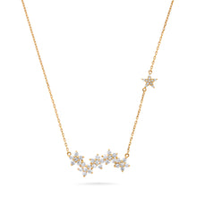 Load image into Gallery viewer, 14K Gold Diamond Flower Pendant
