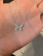 Load image into Gallery viewer, 14K Gold Diamond Baguette Butterfly Pendant
