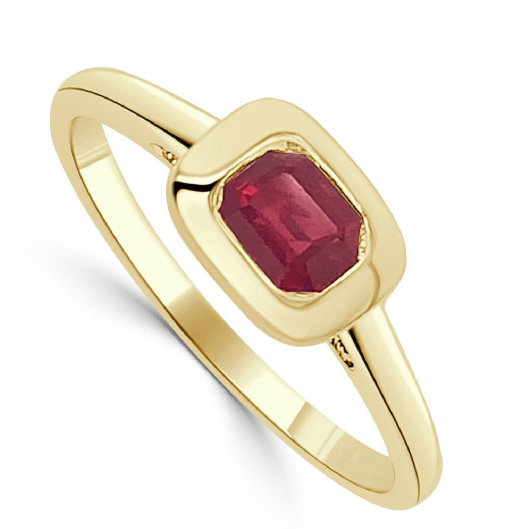 14K Gold Ruby Ring