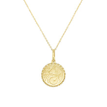 Load image into Gallery viewer, 14K Yellow Gold Zodiac Sign Coin Pendant 16-18&quot; Chain
