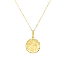 Load image into Gallery viewer, 14K Yellow Gold Zodiac Sign Coin Pendant 16-18&quot; Chain
