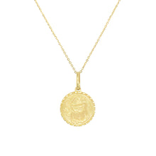 Load image into Gallery viewer, 14K Yellow Gold Zodiac Sign Coin Pendant 16-18&quot; Chain
