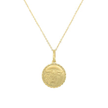 Load image into Gallery viewer, 14K Yellow Gold Zodiac Sign Coin Pendant 16-18&quot; Chain
