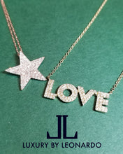 Load image into Gallery viewer, 14K Gold Diamond LOVE Necklace
