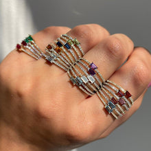 Load image into Gallery viewer, 14K Gold Birthstone &amp; Diamond Stackable Rings
